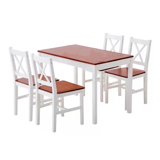 Masă de dining cu 4 scaune
