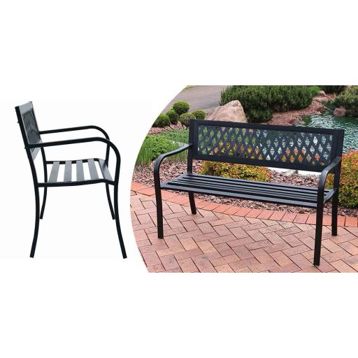 Banca de gradina-cu model de grilaj