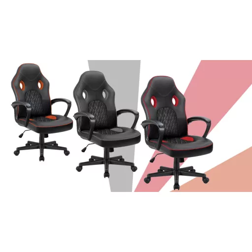 Scaun gamer cu spatar matlasat in 3 culori - basic