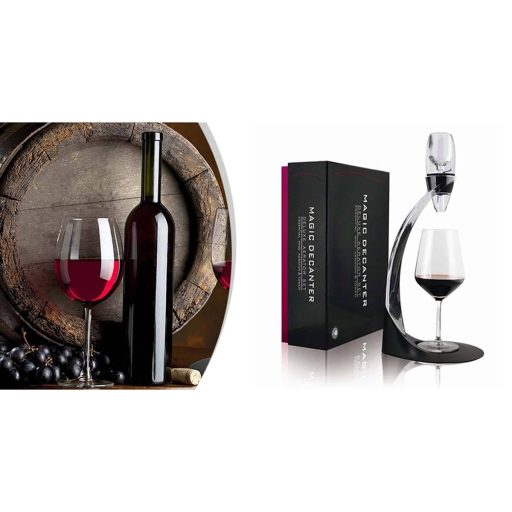 Decantor de vin cu suport