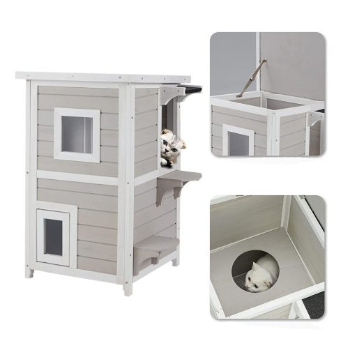 Cusca pisica cu 2 nivele