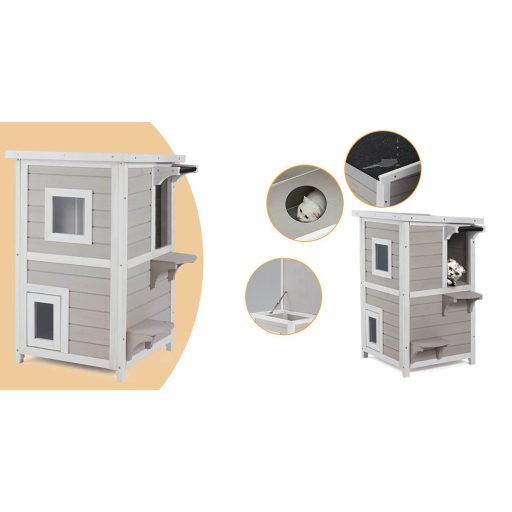 Cusca pisica cu 2 nivele