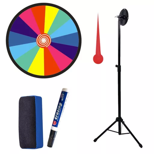 Roata norocului cu stand, cu suprafata de scris