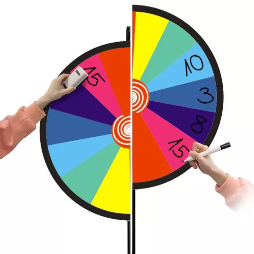 Roata norocului cu stand, cu suprafata de scris