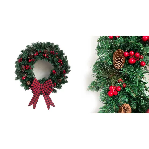 Decoratiune de Craciun pentru usa 60 cm, 50 LED