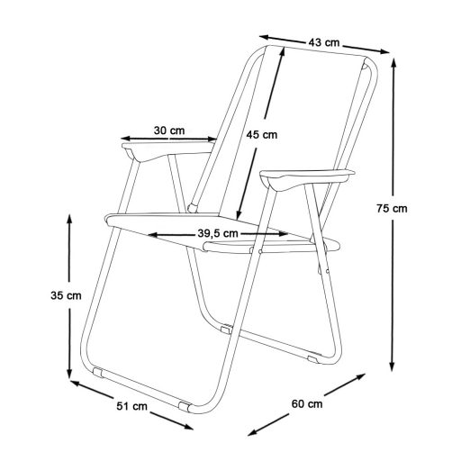 Scaun de pescuit, 2 buc