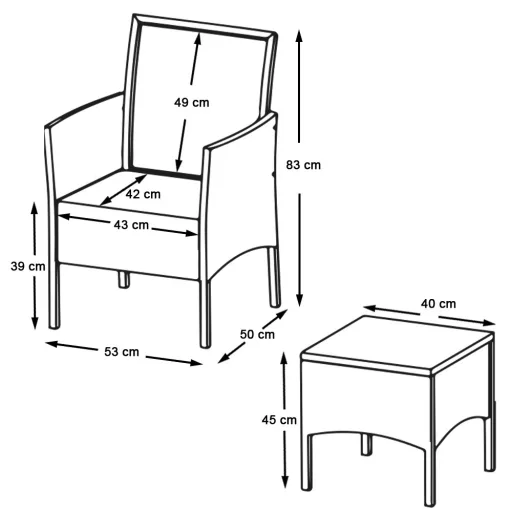 Set mobilier de gradina din polyratan