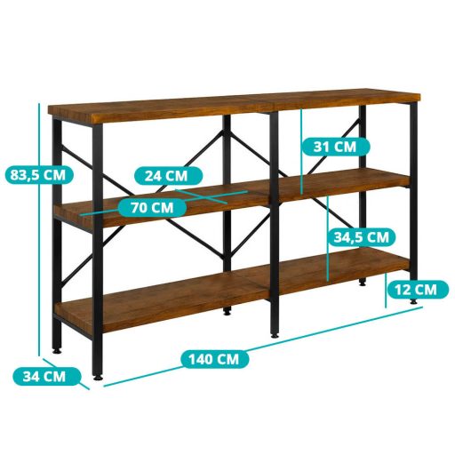 Raft de depozitare pe trei niveluri