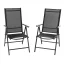 Scaun pliabil de gradina din aluminiu, 2 buc