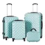 Set valiza de calatorie cu geanta cosmetica-verde menta
