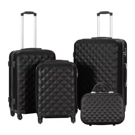 Set valiza de calatorie cu geanta cosmetica-negru