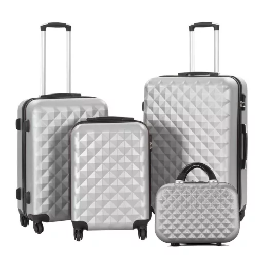 Set valiza de calatorie cu geanta cosmetica-gri