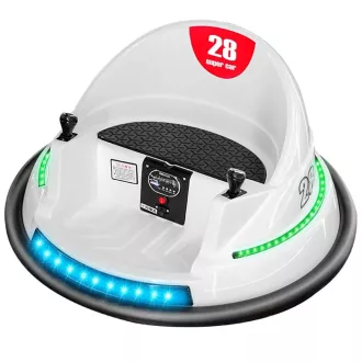   Dodgem electric pentru copii, 6V, cu baterie si telecomanda, alb