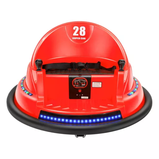 Dodgem electric pentru copii, 6V, cu baterie si telecomanda, rosu