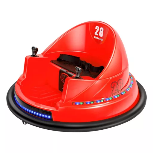 Dodgem electric pentru copii, 6V, cu baterie si telecomanda, rosu