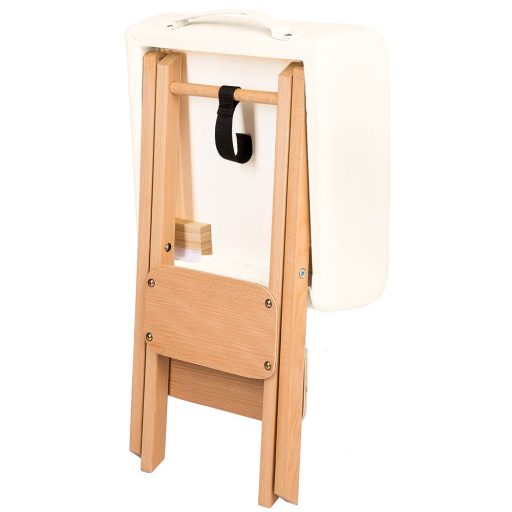 Scaun pliant pentru pat de masaj cu 2 role de masaj