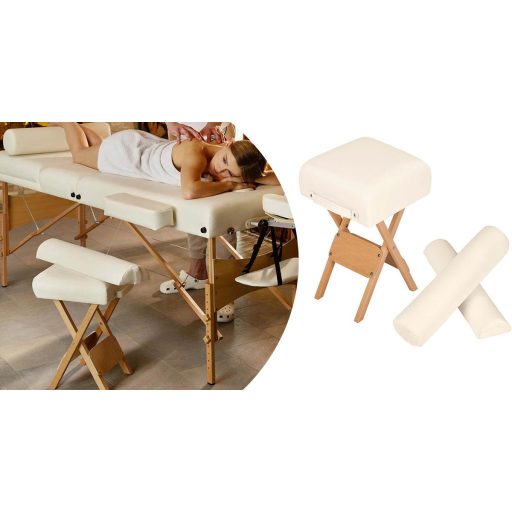 Scaun pliant pentru pat de masaj cu 2 role de masaj