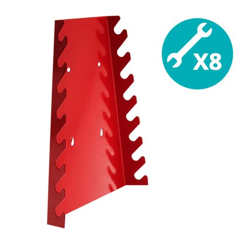 Panou metalic de perete pentru unelte cu carlige si rafturi