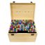 Set de 170 markere cu doua varfuri in cutie de lemn cadou, pictabila