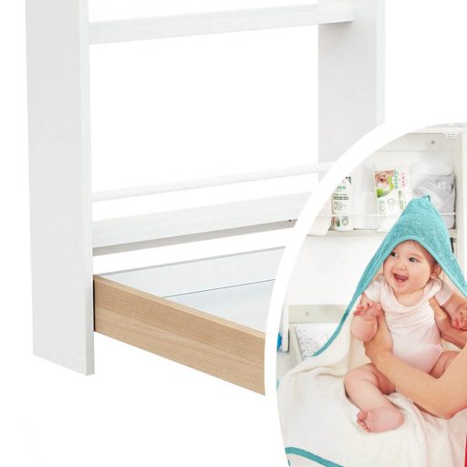 Masa pentru infasat de perete, rabatabila