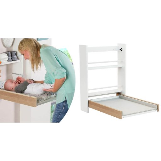 Masa pentru infasat de perete, rabatabila