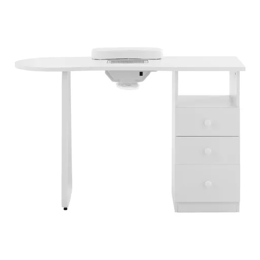 Masa de manichiura cu 3 sertare cu extractor incorporat