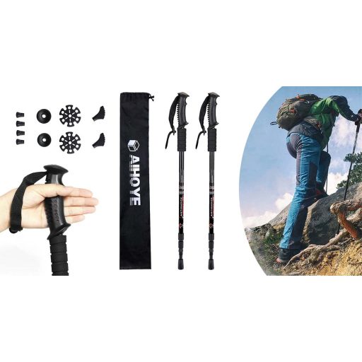 Baston telescopic pentru drumetii, 1 pereche