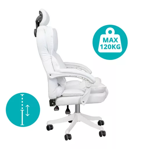 Scaun rotativ directorial Lux-alb
