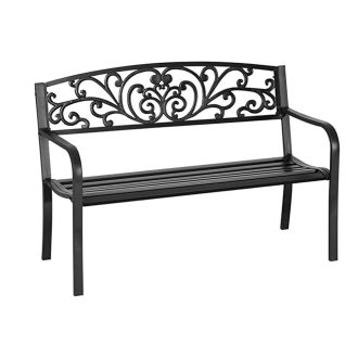 Banca de gradina-cu model de frunze