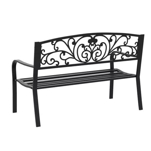 Banca de gradina-cu model de frunze