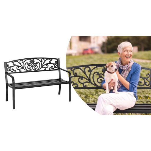 Banca de gradina-cu model de frunze