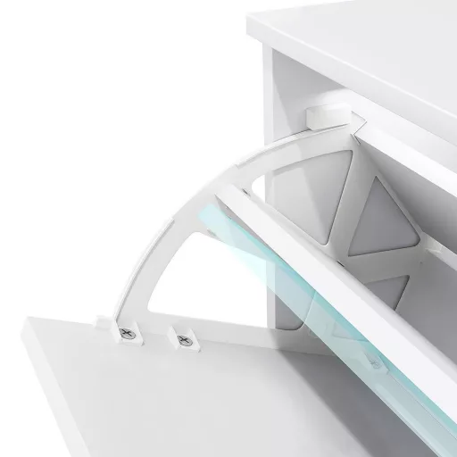 Dulap pantofar din 3 piese, alb