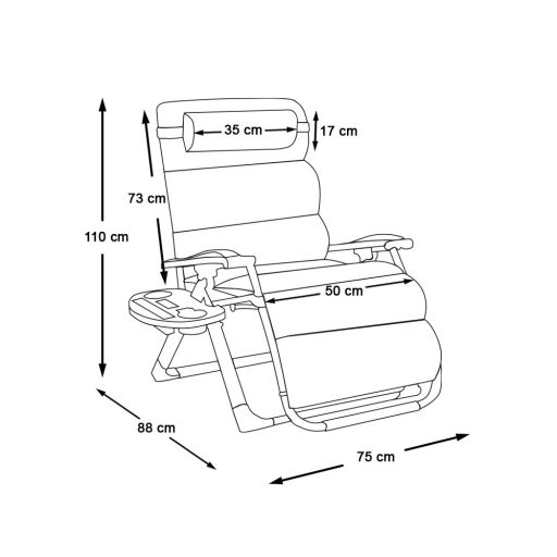 Scaun gravitatie zero capitonat-bej