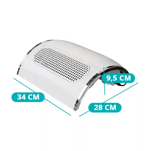 Colector praf unghii electric, cu 3 ventilatoare