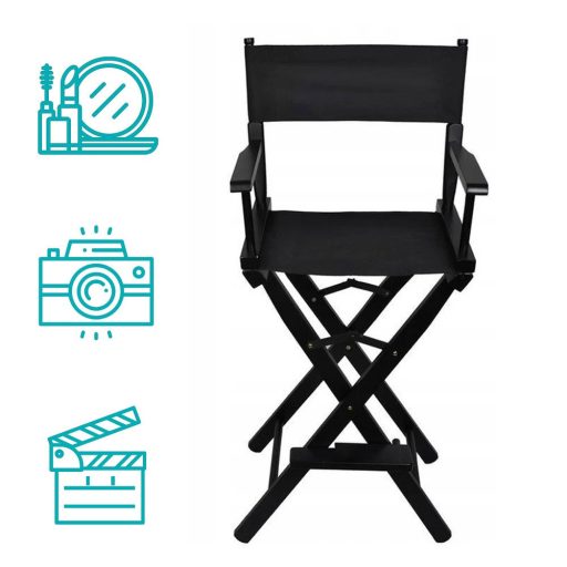 Scaun de machiaj pliabil cu cadru din lemn