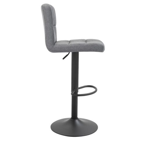 Scaune de bar tapitate 2 buc-gri deschis