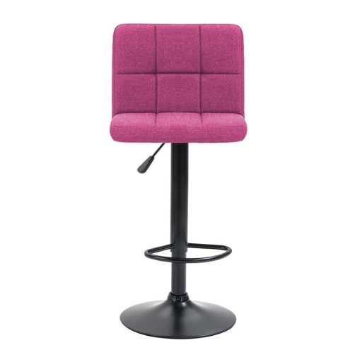 Scaune de bar tapitate 2 buc-pink