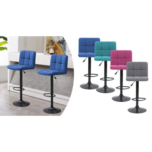 Scaune de bar tapitate 2 buc-pink