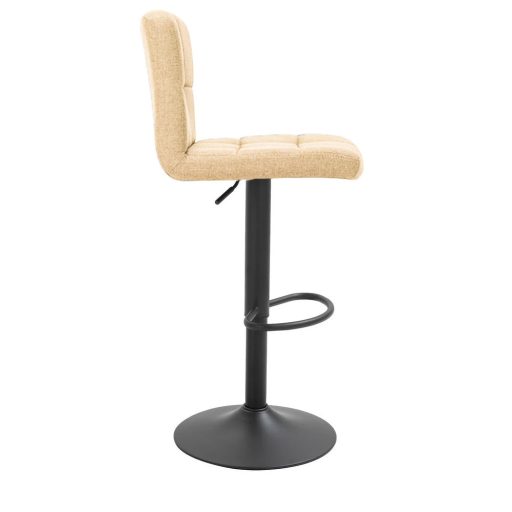 Scaune de bar tapitate 2 buc, bej