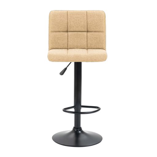 Scaune de bar tapitate 2 buc, bej