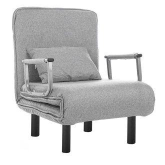 Fotoliu pat 2 in 1-gri deschis