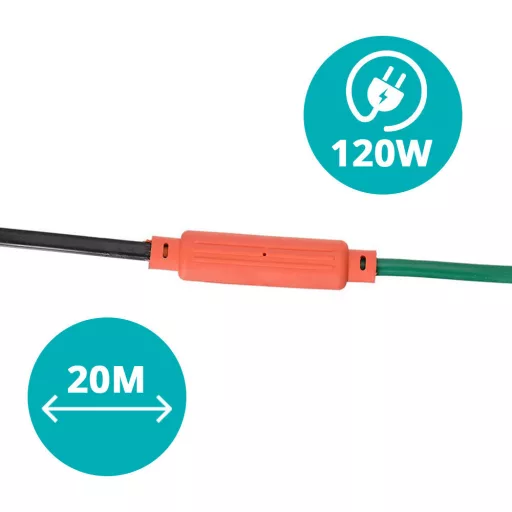 Cablu incalzitor de gradina pentru plante 120W, 20m