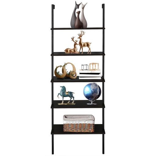 Raft depozitare perete cu 5 nivele, negru