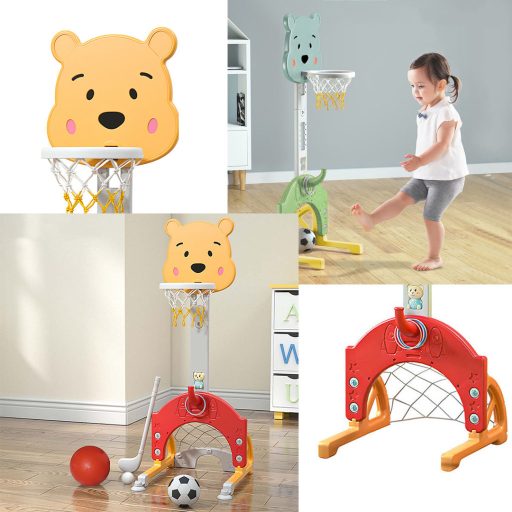 Set de joaca pentru copii 4 in 1 cu inaltime reglabila, in mai multe culori