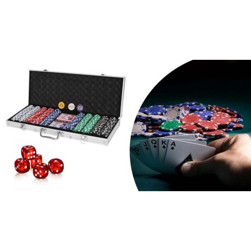 Set poker 500 piese in geanta aluminiu