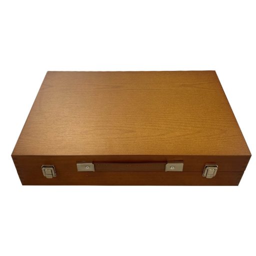 Set de pictura si desen de 174 piese, in cutie practica de cadou din lemn