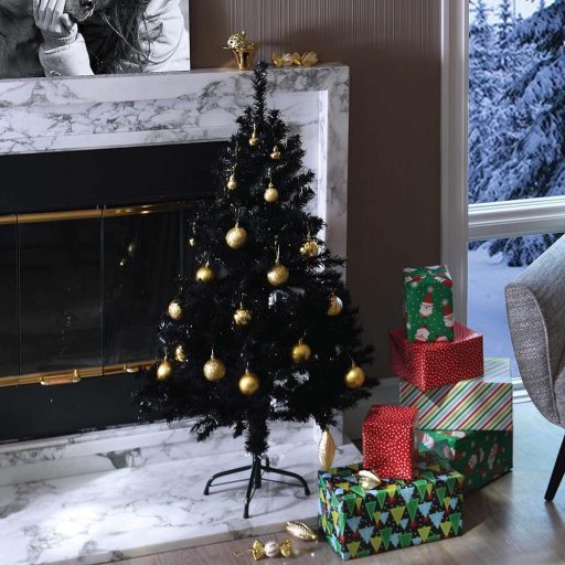 Brad artificial negru, 120cm 230ramuri