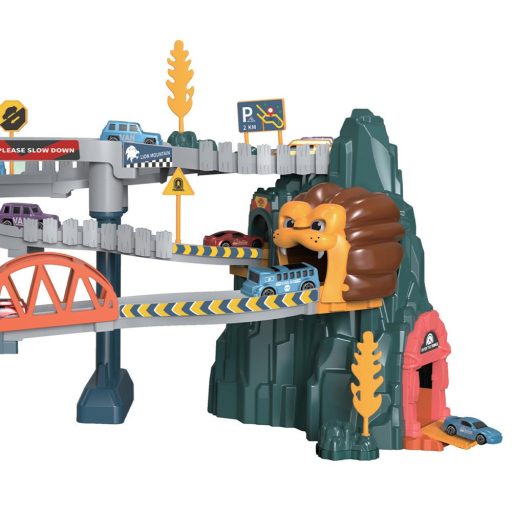 Pista de aventura de jucarie cu leu