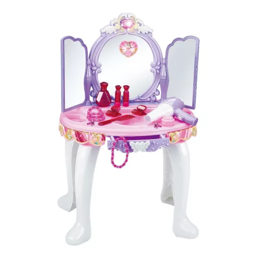 Masuta de toaleta de jucarie printesa, violet-roz