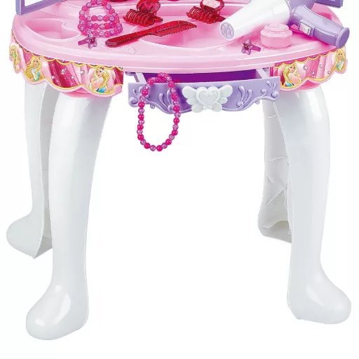 Masuta de toaleta de jucarie printesa, violet-roz